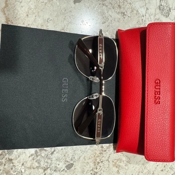 GUESS Women's Sunglasses with Silver Frame - Picture 2 of 5